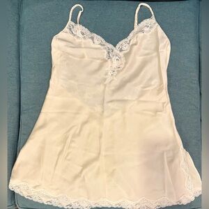 Vintage Ivory Satin & Lace Babydoll Nightgown by Victoria's Secret